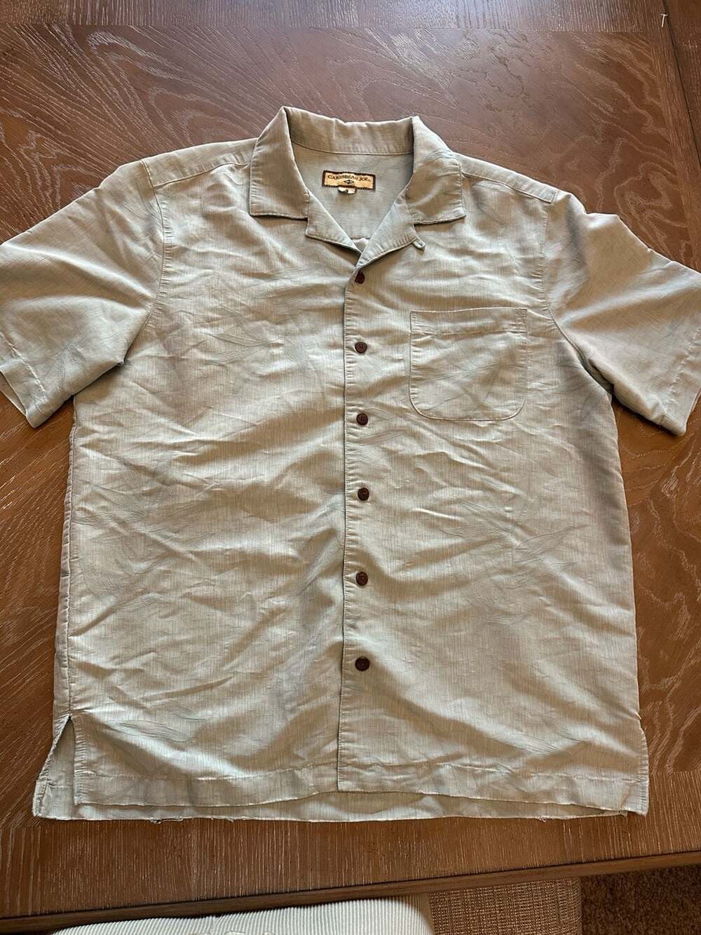 Caribbean Joe Men's Short Sleeve Button Down Camp Hawaiian Shirt Tropical